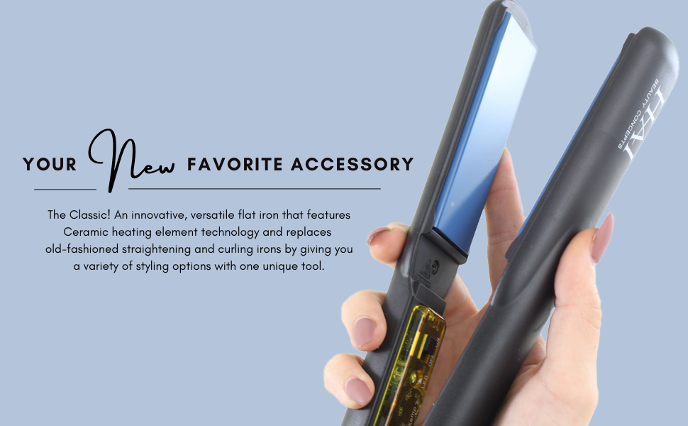 Convertable Flat Iron Classic Blue HAI Beauty Concepts